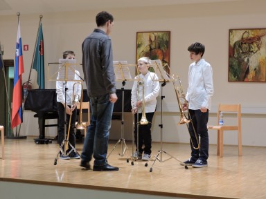 Trio pozavn GŠ Idrija, mentor Uroš Vegelj
